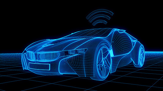 自动驾驶场景人工智能自动驾驶汽车场景设计图片
