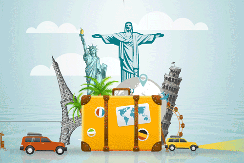 旅游背景gif动图图片-正版gif素材401188725-摄图网