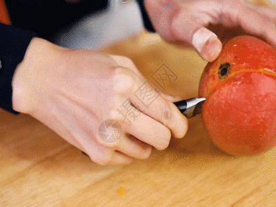 芒果美食实拍切芒果 GIF高清图片