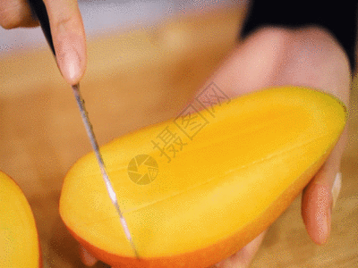 芒果饮品芒果花刀 GIF高清图片