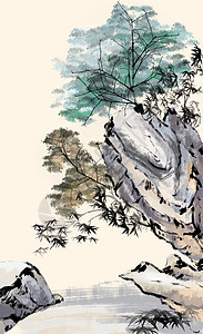 竹石图背景图片