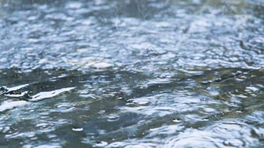 下雨天的地面GIF高清图片