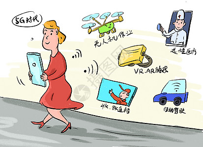 时代发展插画