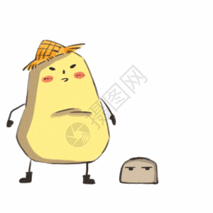 小土豆卡通形象表情包gif图片素材