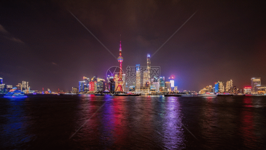 gif动态图片下载,该gif动态图片标题为上海外滩傍晚延时视频gif,编号