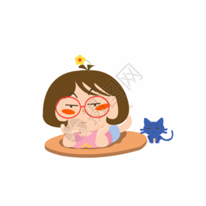 木木酱小猫赌气gif图片素材