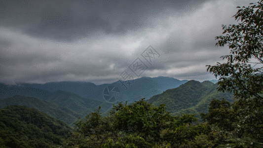 城山日出峰延时摄影秦岭山丰峪口黄花岭 GIF高清图片