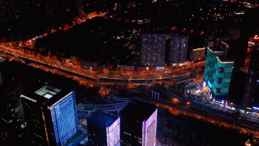 夜市夜景 GIF图片