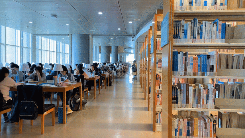 图书馆学习的人gif动图图片-正版gif素材401228729-摄图网
