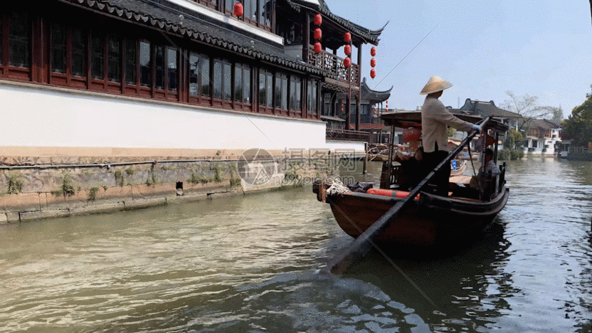 江南水乡古镇gif动图图片-正版gif素材401236666-摄图网