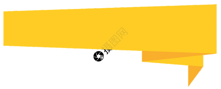 黄色几何黄色扁平几何题标点击关注GIF动图高清图片