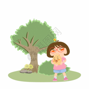 木木酱放飞小鸟gif图片