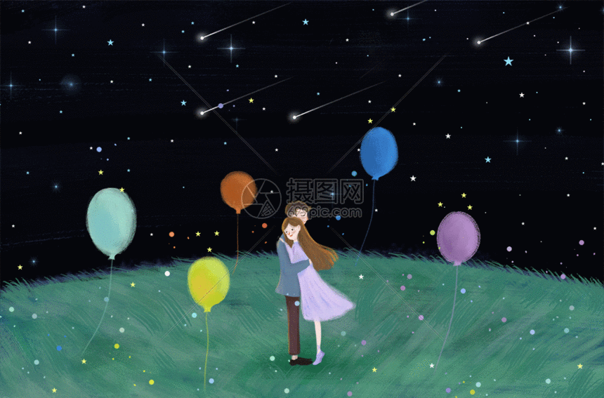该gif动态图片标题为情侣插画 gif,编号:401258252,格式:psd,gif,体积