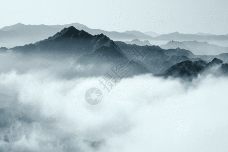 山脉云海风景gif动图图片