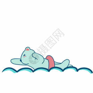 游泳动态表情包图片素材