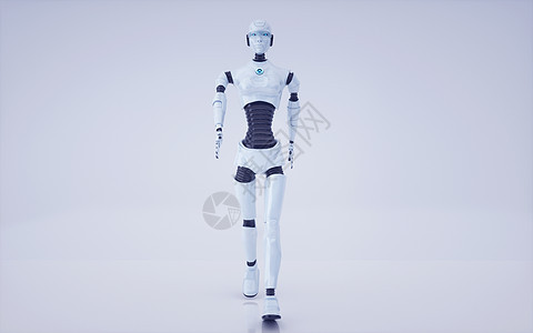 智能机器人行走背景图片