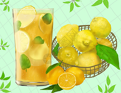 夏季柠檬水果图片