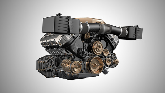 保时捷车头汽车发动机引擎设计图片