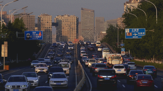 北京北二环交通gif图片
