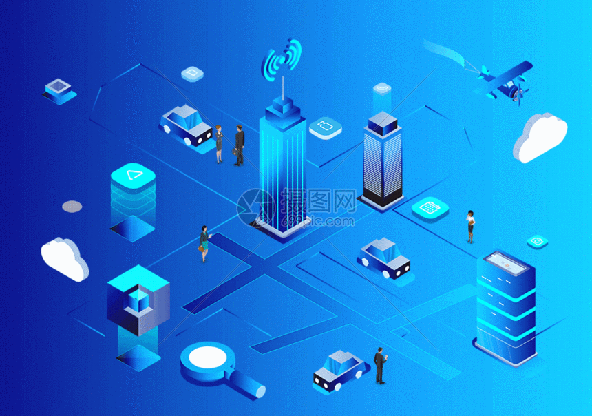 科技城市商务办公动图gif动图图片-正版gif素材401269673-摄图网