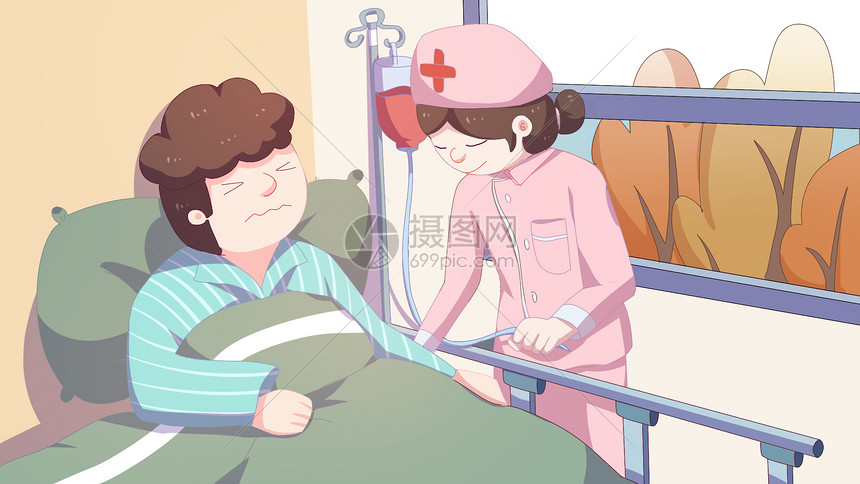 医疗健康身体检查插画图片