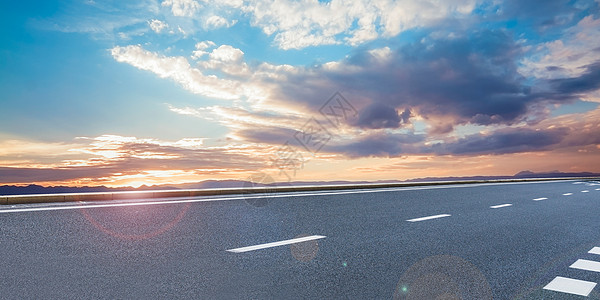 公路水平线汽车 高速路高清图片