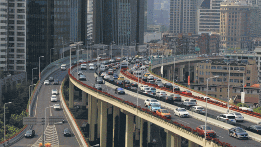 城市交通拥堵拥堵的城市交通gif高清图片