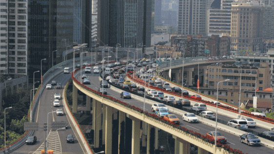 拥堵的城市交通gif图片