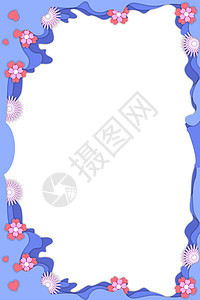 剪纸风花卉背景图片
