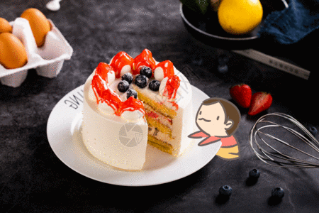 北海道 蛋糕创意摄影动图gif高清图片