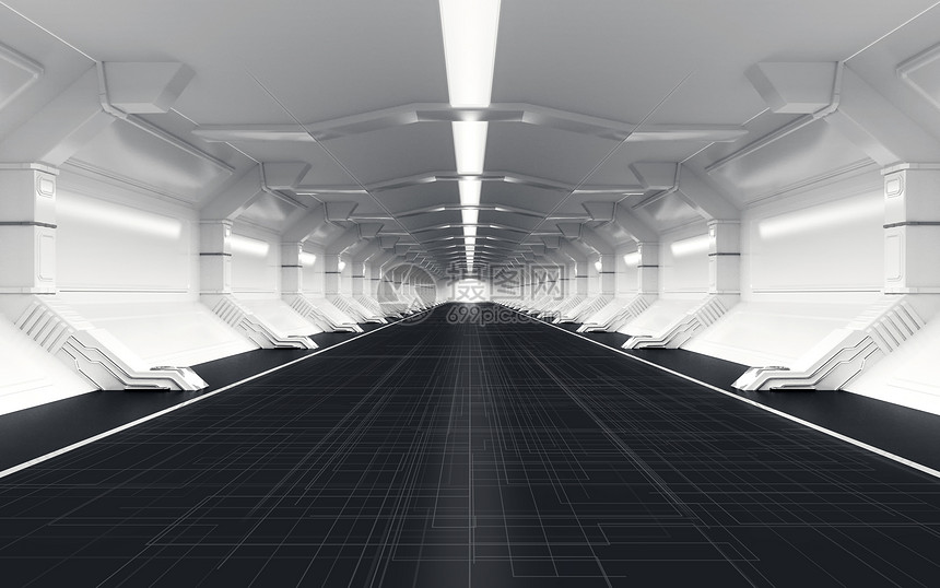 科幻空间隧道图片