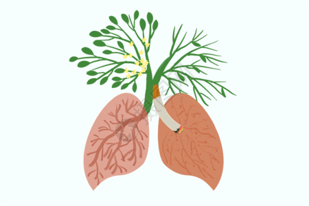 器官衰老远离香烟插画gif动图高清图片