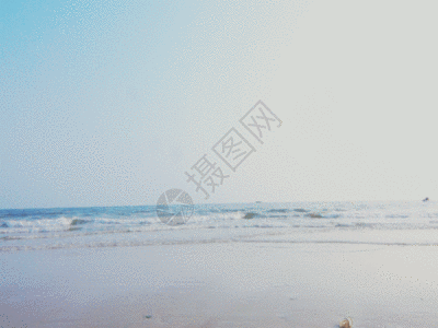 背影海边海边女孩拍照玩背影GIF高清图片