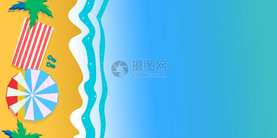 手绘海报度假图片