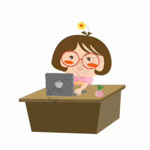 木木酱电脑死机gif图片素材