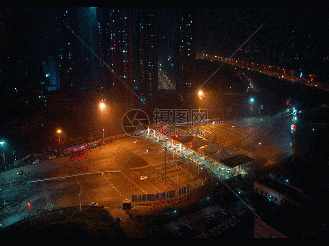 西安车流夜景gif动图图片-正版gif素材401340604-摄图网