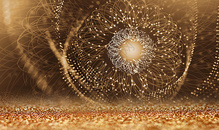 金色大气粒子背景图片