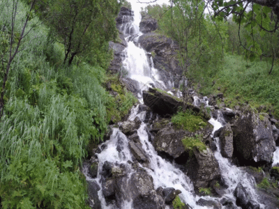山泉瀑布流水GIF溪水高清图片素材