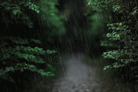 雨中的森林背景gif高清图片