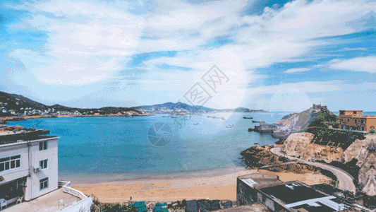 3d海洋背景海岸海岛沙滩海湾gif高清图片
