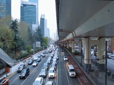 汽车 街景城市车流街景GIF高清图片