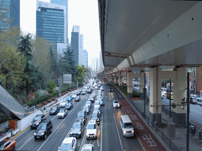 城市车流街景gif动图图片-正版gif素材401354389-摄图网