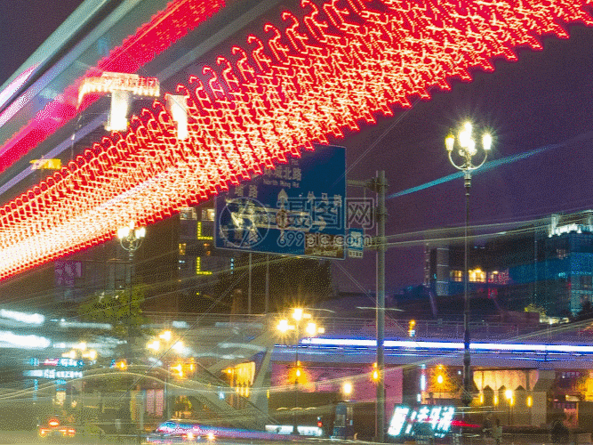 路边车流gif动图图片-正版gif素材401354947-摄图网