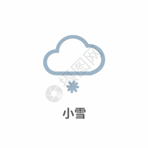 细胞logo天气图标小雪图标GIF高清图片