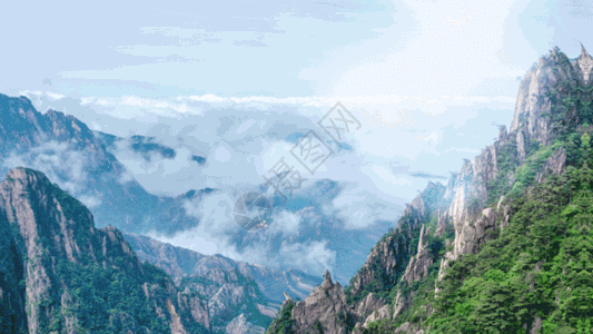 3D云设计安徽黄山云海gif高清图片