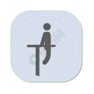 脏厕所单杆运动图标GIF高清图片