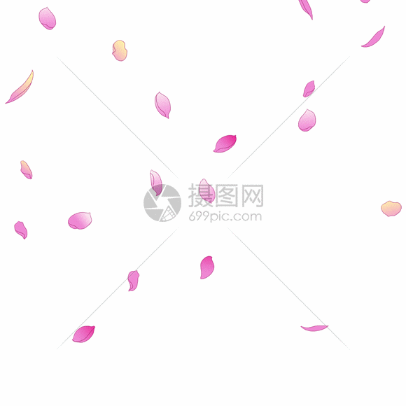 粉色花瓣飘落元素gif图片