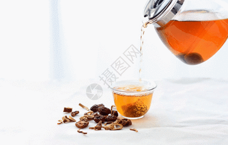 茶白底解暑酸梅汤gif高清图片