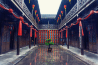 中式古建筑gif图片