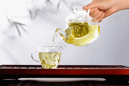 产品茶叶倒茶特写gif高清图片